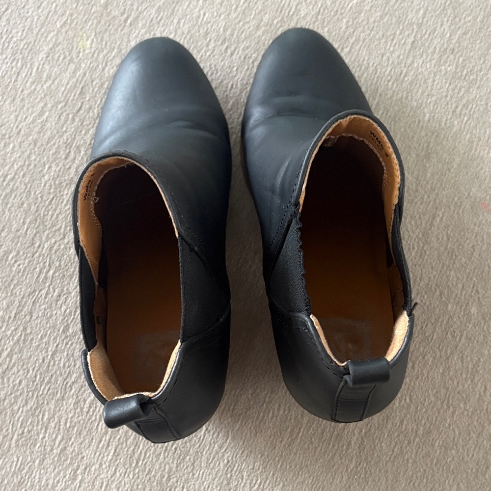 Black Leather Ankle Boots - Picture 7 of 8